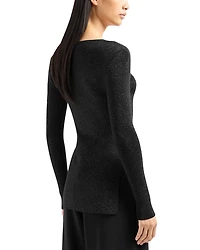 Metallic Crewneck Sweater