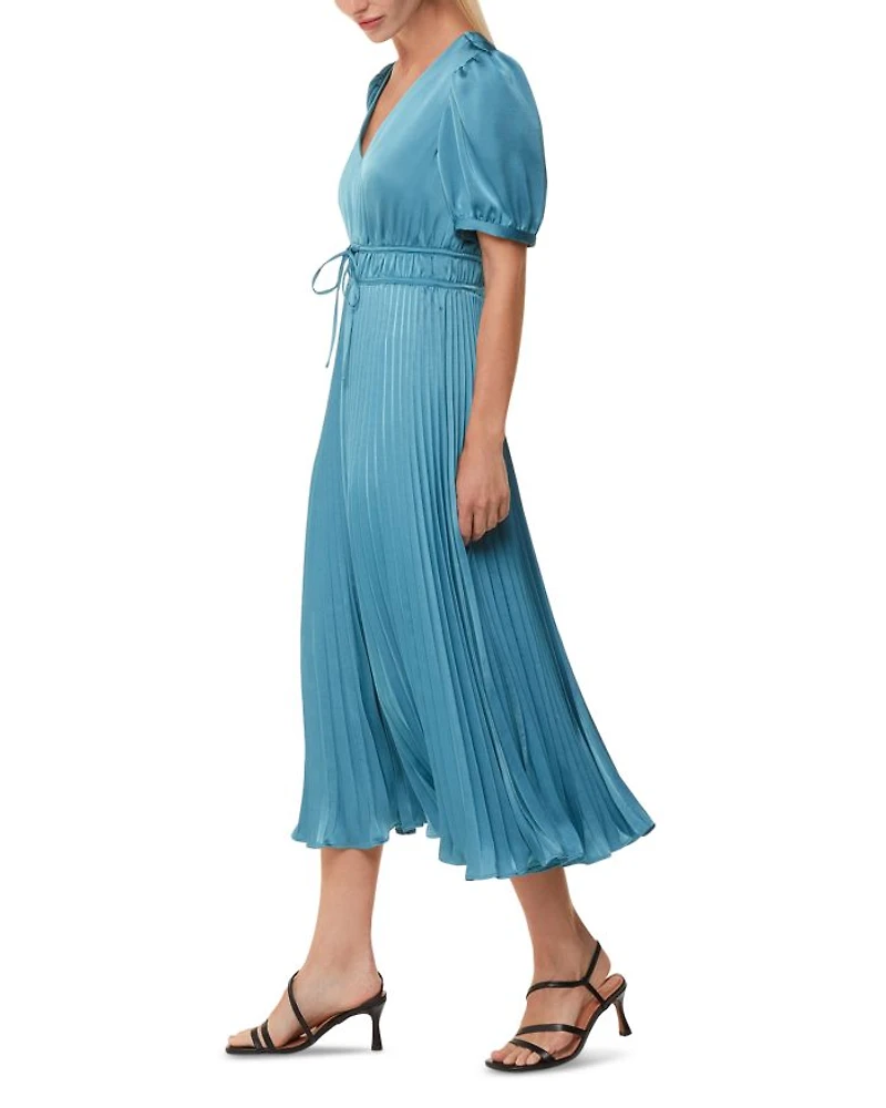 Delilah Satin Pleated Dress