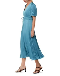 Delilah Satin Pleated Dress