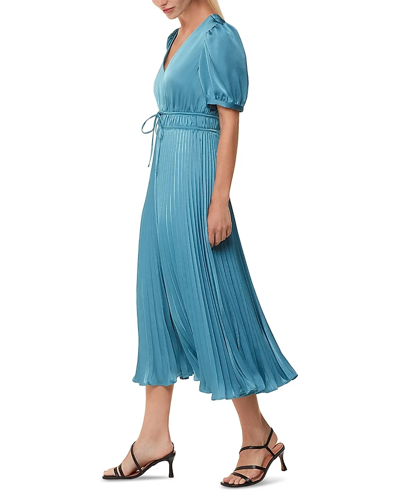 Whistles Delilah Satin Pleated Dress