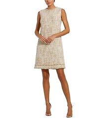 Mac Duggal Beaded Trim A-Line Mini Shift Dress