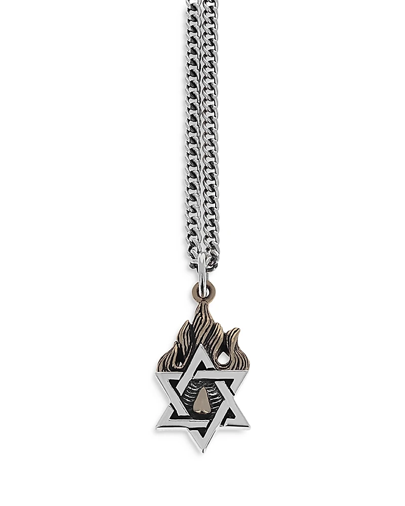 King Baby Studio Sterling Silver Star of David Necklace, 24