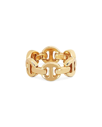 Hoorsenbuhs 18K Yellow Gold Brute Classic Tri Link Ring