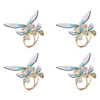 Flutter Napkin Ring in Lilac & Periwinkle, Set of 4 in a Gift Box