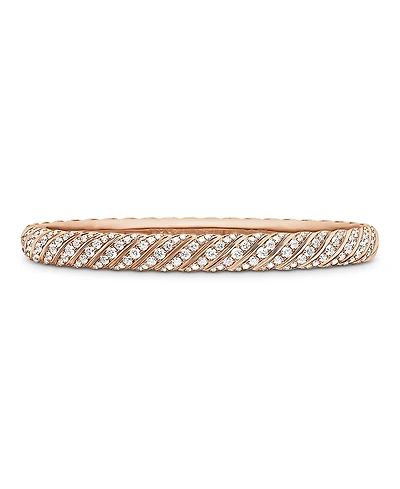 David Yurman Sculpted Cable Pave Bangle Bracelet