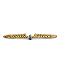 David Yurman 18K Yellow Gold Cable Classics Pave Center Station Bracelet