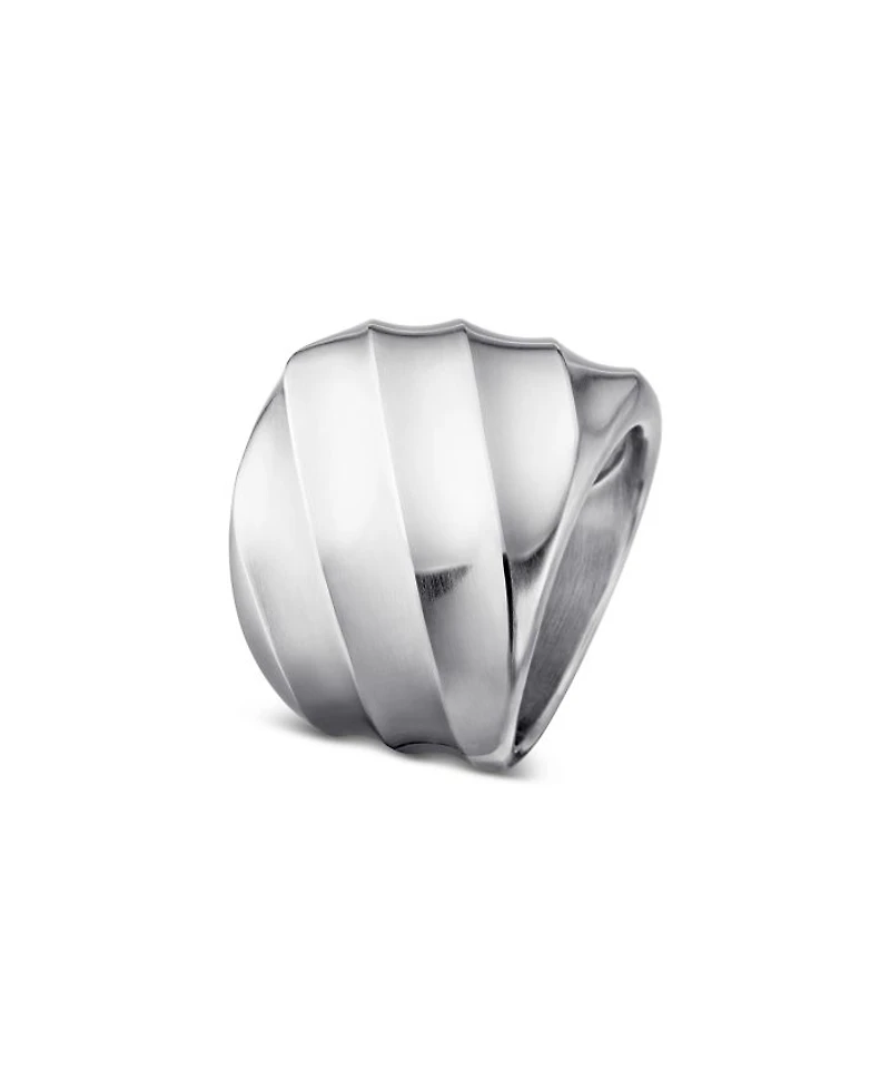 Sterling Silver Cable Edge Saddle Ring