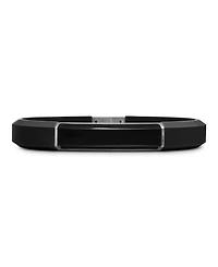 Men's Sterling Silver Streamline® Onyx Black Rubber Bracelet
