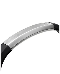 Men's Sterling Silver Streamline® Black Rubber Statement Bracelet