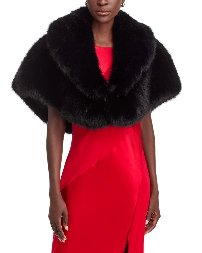 The Adrienne Faux Fur Capelet