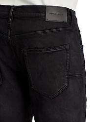 3-D Resin Skinny Fit Jeans Black Repair