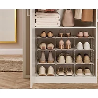 Level Plus Adjustable Shoe Rack, Stores 12 Pairs