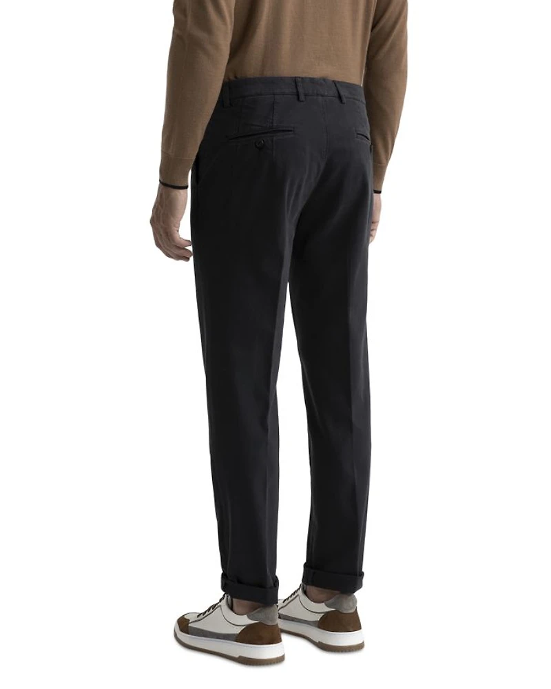Cotton Stretch Garment Dyed Regular Fit Chino Pants