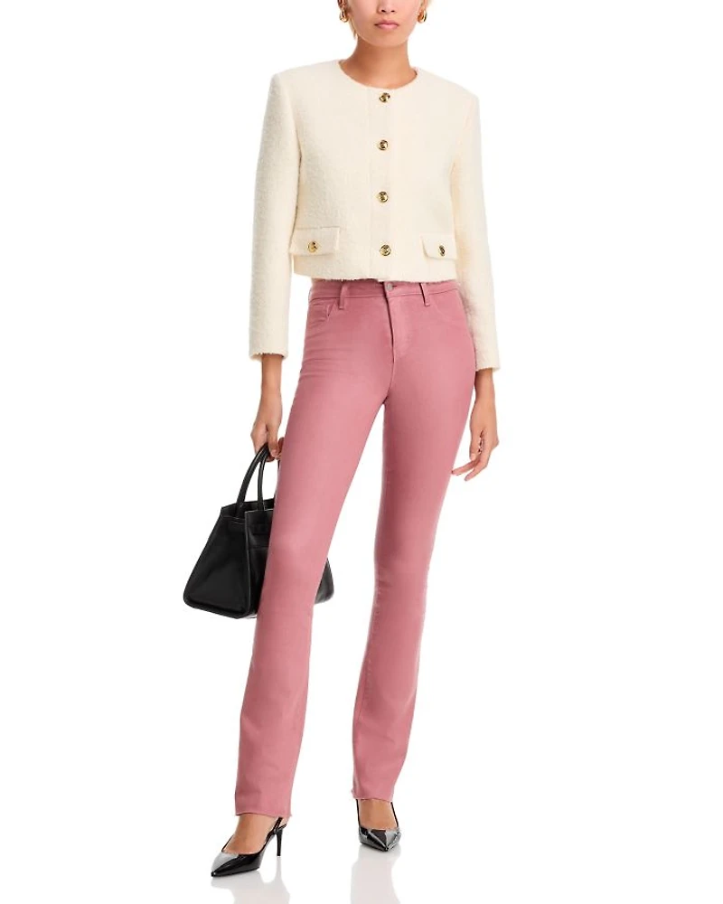 Ruth High Rise Straight Jeans Lime Green