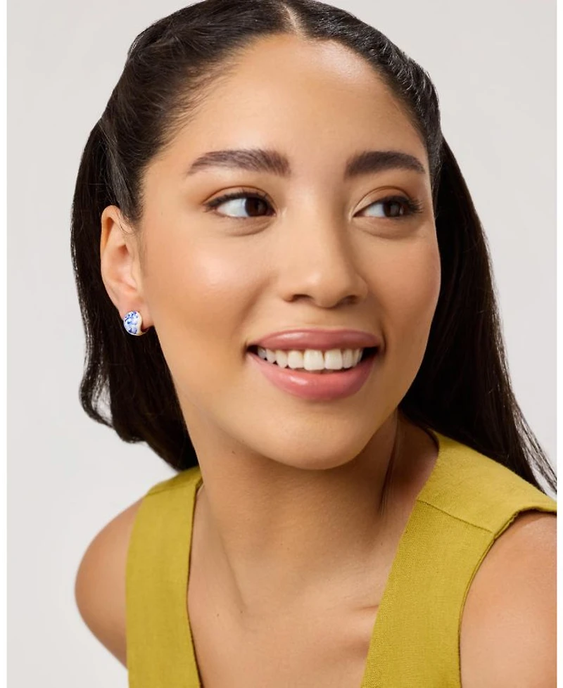 Statement Earrings - Mini Abby Marble Blue