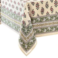 Elrene Home Fashions Nomad Harvest Block Print Tablecloth, 60 x 120