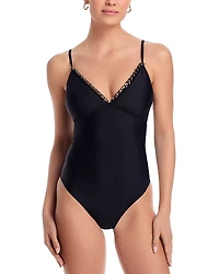 Kobi Halperin Rosalie Chain Trim One Piece Swimsuit