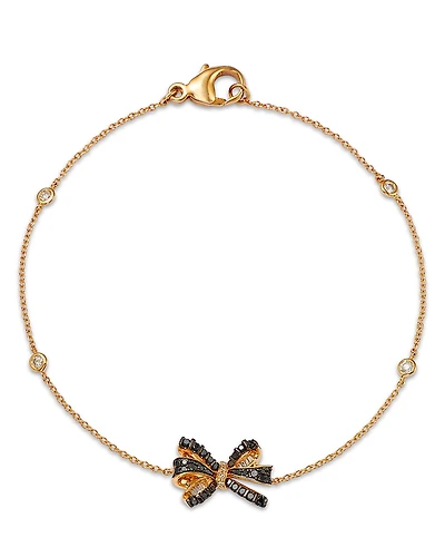 Bloomingdale's Fine Collection Diamond Bow Pendant Bracelet