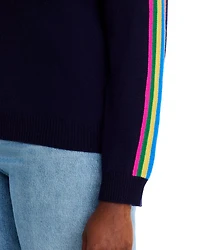 Cashmere Rainbow Athletic Stripe Sweater - Exclusive