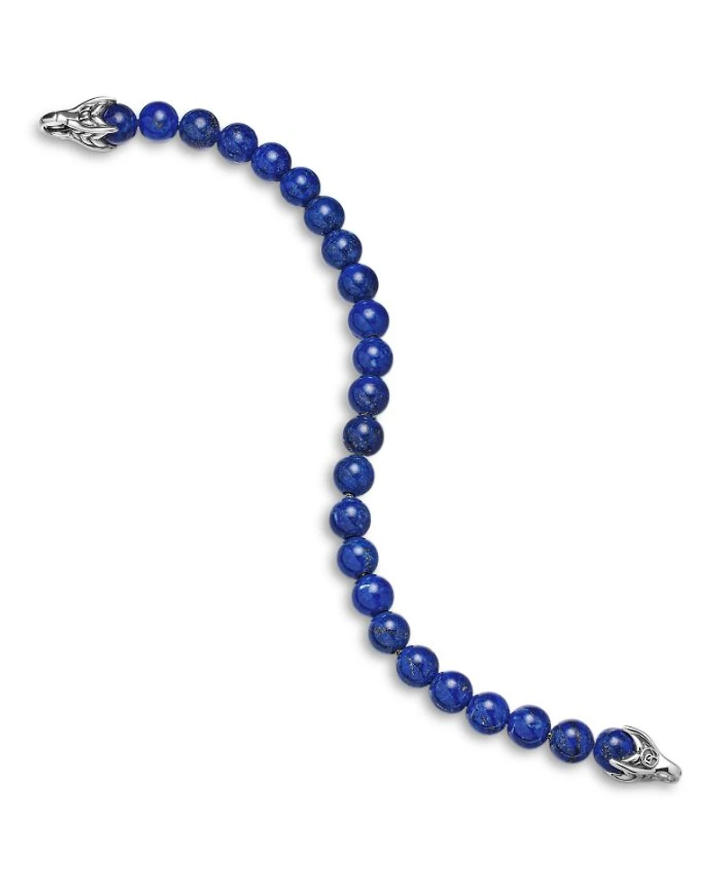 Men's Spiritual Beads Bracelet with Lapis Lazuli, 8mm