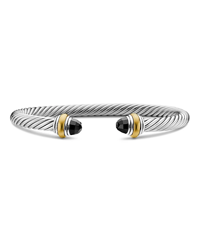 David Yurman Cable Classic Bracelet with Black Onyx and 14K Gold