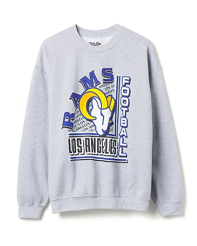 Junk Food Clothing Unisex Nfl Los Angeles Rams Backfield Crew Fleece Sweatshirt