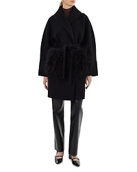 Marie Feather Trim Coat