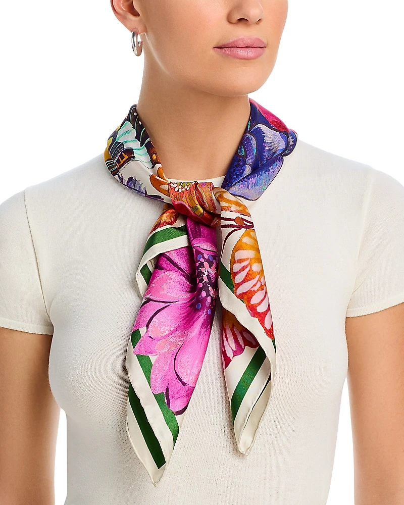 Echo Magic Garden Silk Square Scarf
