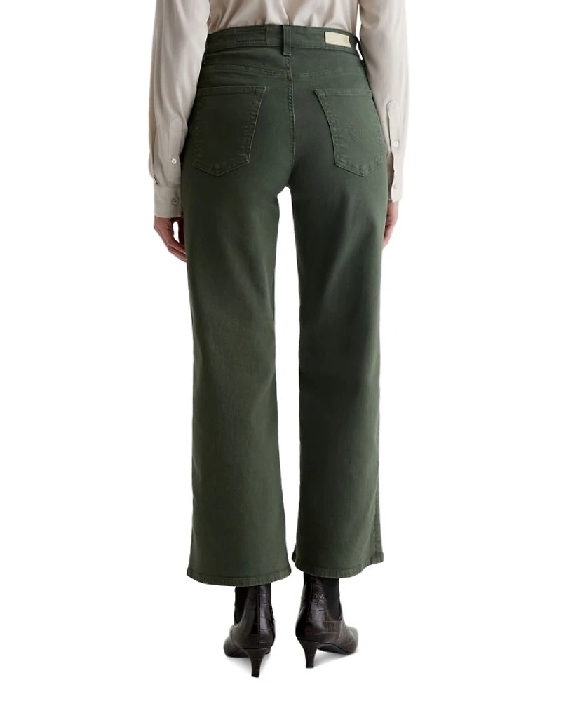 Saige Mid Rise Wide Leg Cropped Jeans Gallery White