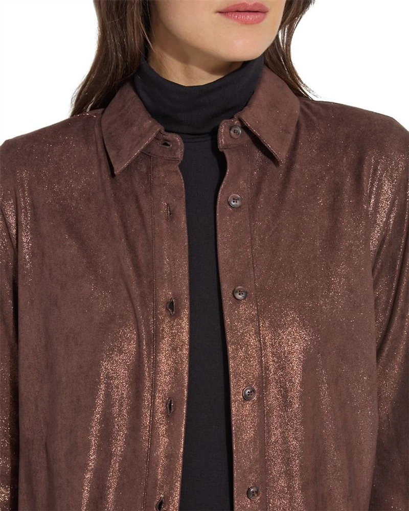 Connie Foiled Shirt Jacket