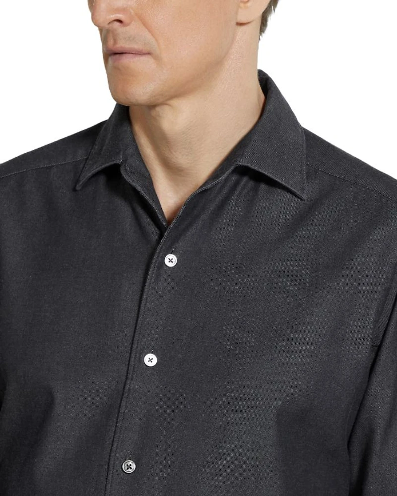 Bleached Button Front Shirt