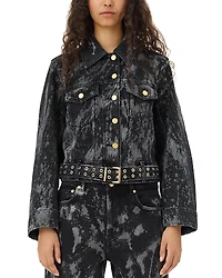 Ganni Belted Heavy Denim Jacket