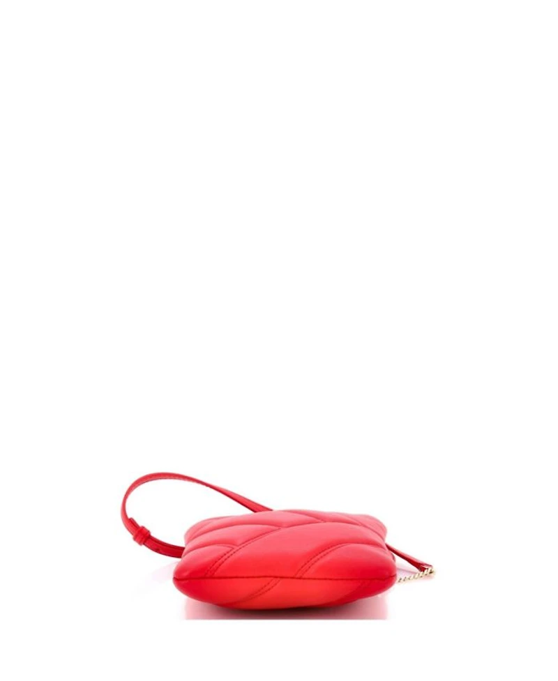 Serpenti Cabochon Phone Holder on Chain Diagonal Quilted Leather