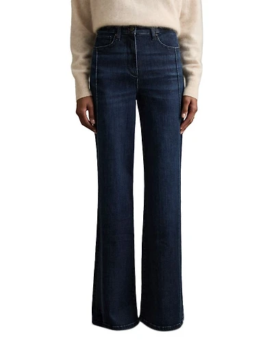 Heather Wide Leg Jeans Dark Blue