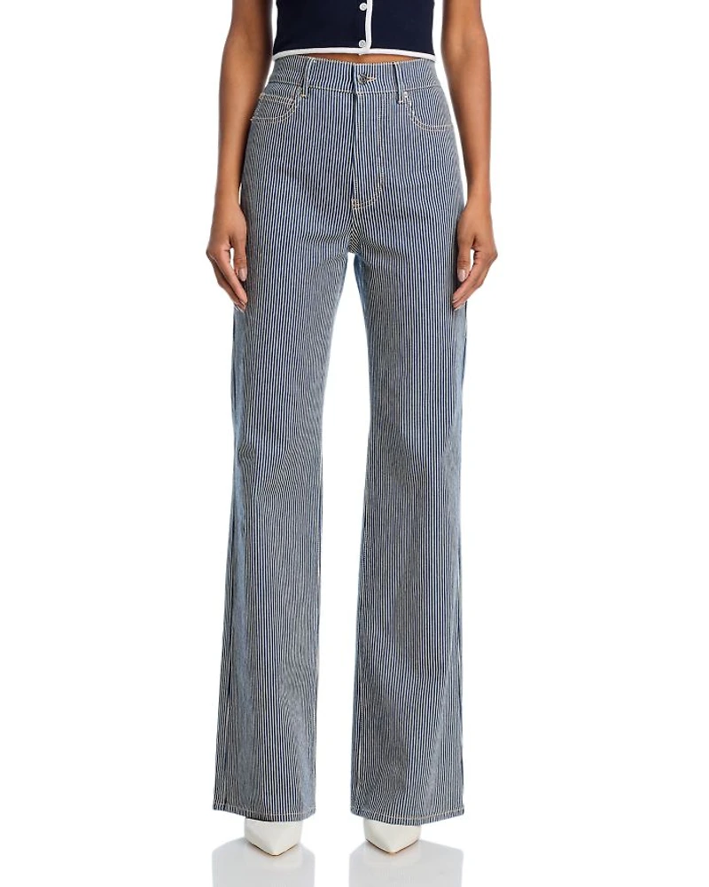 Crosbie High Rise Wide Leg Jeans Solstice Stripe