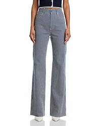 Crosbie High Rise Wide Leg Jeans Solstice Stripe