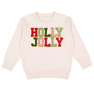 Sweet Wink Girls' Holly Jolly Patch Christmas Sweatshirt - Little Kid
