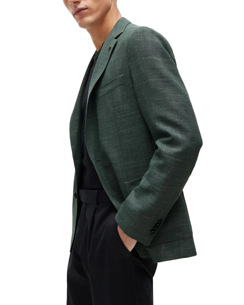 Hanry Stretch Hopsack Unstructured Slim Fit Sport Coat