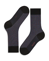 Falke Uptown Tie Cotton & Nylon Grid Crew Socks