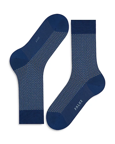 Falke Uptown Tie Cotton & Nylon Grid Crew Socks