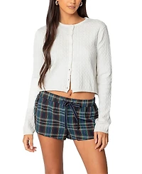 Edikted Crisada Cable Knit Cardigan