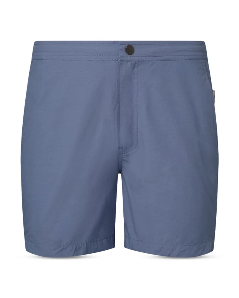 Calder Cotton & Nylon Regular Fit 6" Swim Trunks
