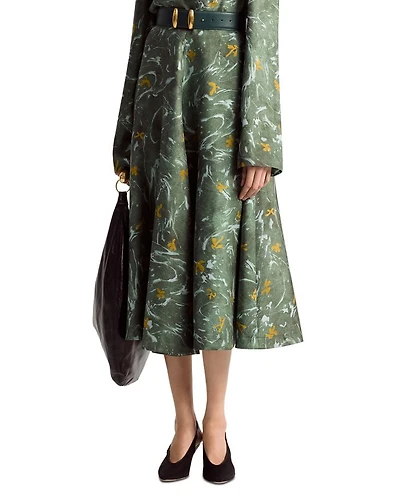 Varda Silk Midi Skirt