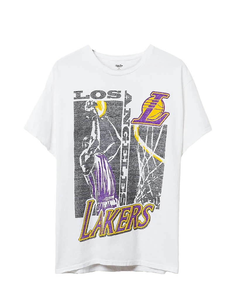 Junk Food Clothing Unisex Nba Los Angeles Lakers Jump Shot Short Sleeve Tee