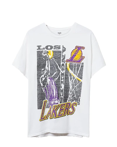 Junk Food Clothing Unisex Nba Los Angeles Lakers Jump Shot Short Sleeve Tee