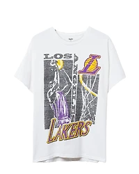 Junk Food Clothing Unisex Nba Los Angeles Lakers Jump Shot Short Sleeve Tee