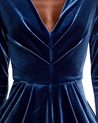 Finnegan Draped Velvet Gown
