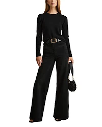Ameria High Rise Wide Leg Jeans Black