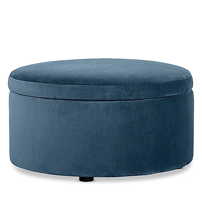 Bloomingdale's Alta Medium Round Storage Ottoman