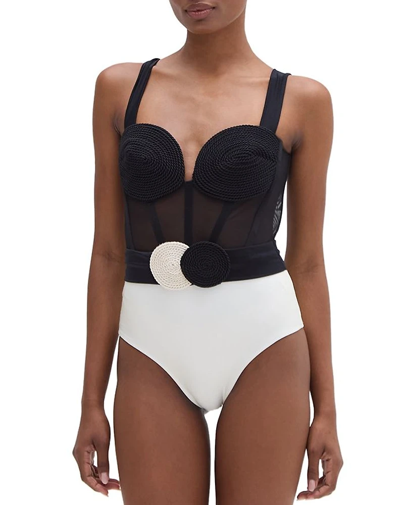 Jersey Sands Corset One Piece Swimsuit